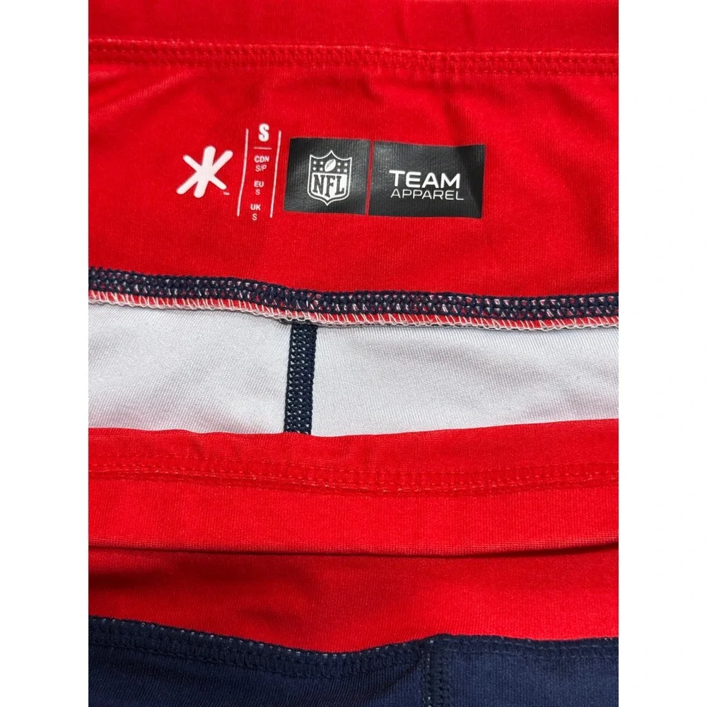 NFL Team Apparel New England Patriots Leggings Navy Red Women's Sporty Blokecore - Picture 3 of 11